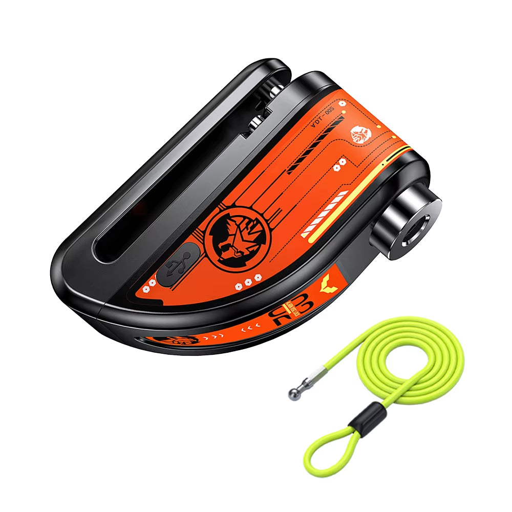 Motorcycle Alarm Disc Brake Lock Security Moto Wheel Disk Padlock Waterproof 120Db Loud anti Theft Alarma Motorcycle Disc Lock