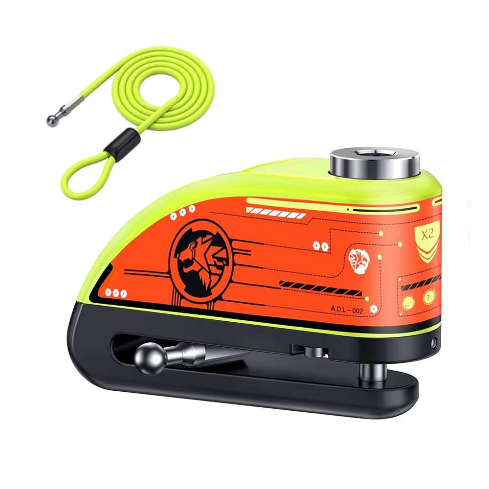 Motorcycle Alarm Disc Brake Lock Security Moto Wheel Disk Padlock Waterproof 120Db Loud anti Theft Alarma Motorcycle Disc Lock