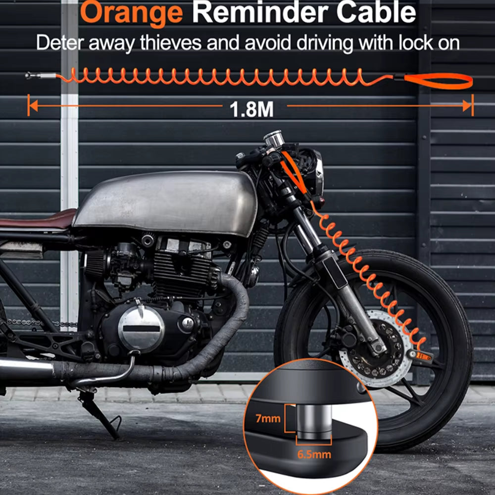 Motorcycle Alarm Disc Brake Lock Security Moto Wheel Disk Padlock Waterproof 120Db Loud anti Theft Alarma Motorcycle Disc Lock