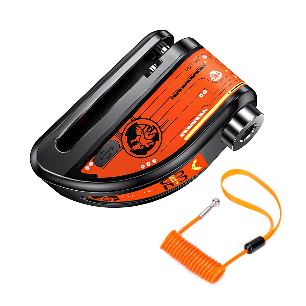 Motorcycle Alarm Disc Brake Lock Security Moto Wheel Disk Padlock Waterproof 120Db Loud anti Theft Alarma Motorcycle Disc Lock